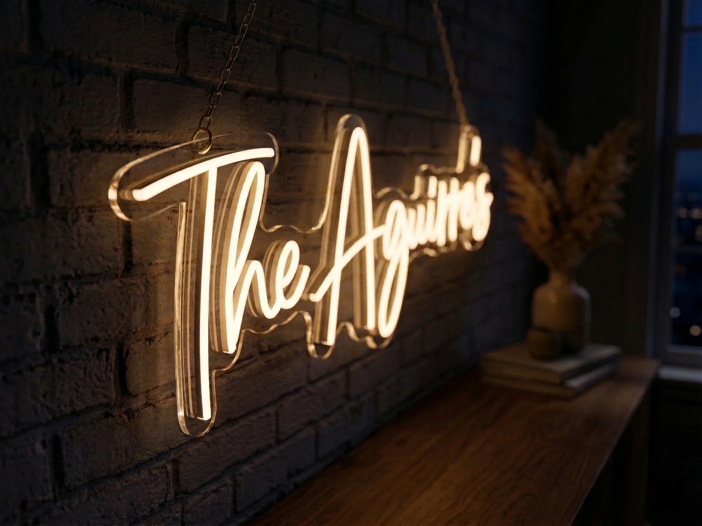 The Aguirres wedding neon sign